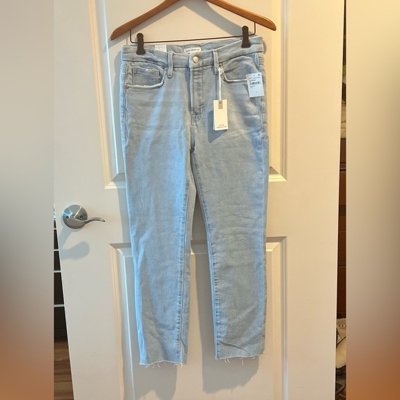 Good American INDIGO145 Women's Good Legs Raw Hem Cigarette Jeans - Picture 5 of 16